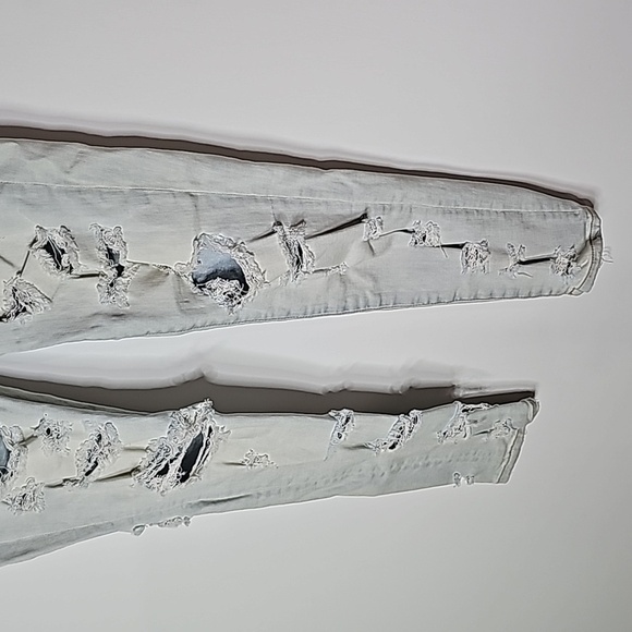 American Eagle super stretch size 10 distressed style high rise jeggings - Picture 3 of 8